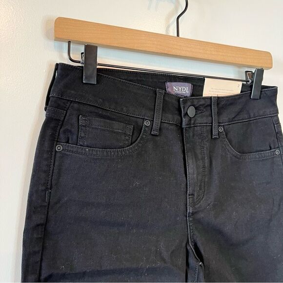NWT NYDJ Marilyn Straight Leg Jeans in Black 2 - Picture 5 of 7
